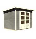 dřevěný domek KARIBU STOCKACH 3 (82979) tm. šedý