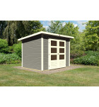 dřevěný domek KARIBU STOCKACH 3 (82979) tm. šedý