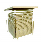 dřevěný domek KARIBU STOCKACH 3 (82979) tm. šedý