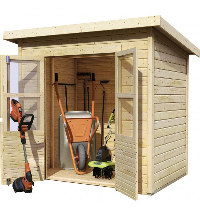 dřevěný domek KARIBU MERSEBURG 5 (68156) natur