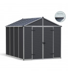 Palram Rubicon 8' x 10' antracit, heavy duty prostorný zahradní domek