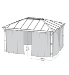 Palram - Canopia Závěsy pro Dallas 14x16