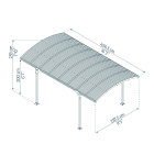 Palram - Canopia Atlas 5000, hliníkový přístřešek pro auto