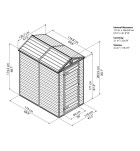 Palram - Canopia Skylight 4x6 hnědý, zahradní domek
