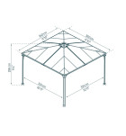 Palram - Canopia Palermo 3600, zahradní hliníkový altán